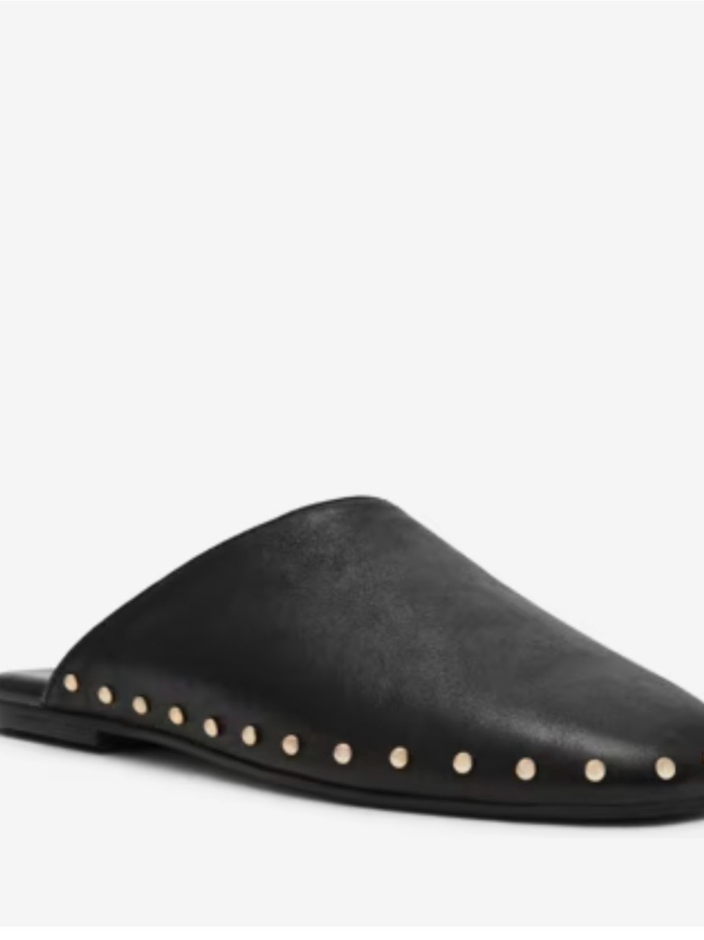 Steve Madden Black Slip-On Mules with Gold Stud Detailing 6.5